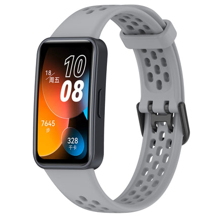 Solid Color Breathable Silicone Watch Band, For Huawei Band 10 / 9 / 8