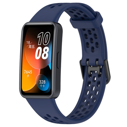 Solid Color Breathable Silicone Watch Band, For Huawei Band 10 / 9 / 8