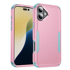 For iPhone 16 Plus / Pink+Grey Green
