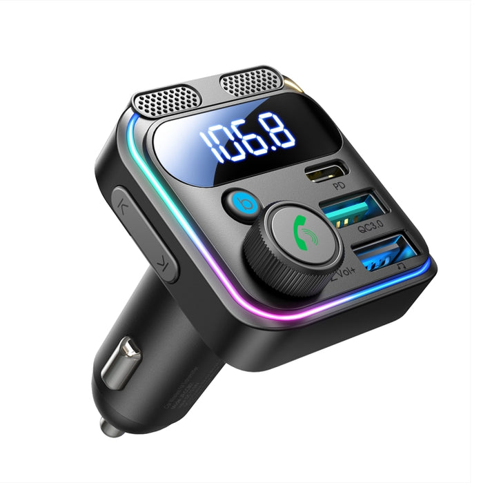 JOYROOM JR-CCB01 48W Dual-Mikrofon-FM-Transmitter fürs Auto, kabelloser Auto-FM-Transmitter, JR-CCB01