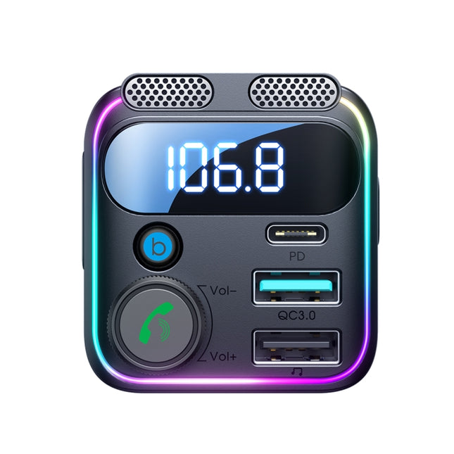 JOYROOM JR-CCB01 48W Dual-Mikrofon-FM-Transmitter fürs Auto, kabelloser Auto-FM-Transmitter, JR-CCB01