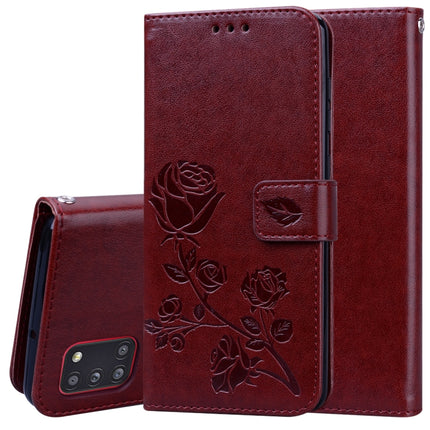 Rose Embossed Horizontal Flip PU Leather Case with Holder & Card Slots & Wallet, For Samsung Galaxy A11, For Samsung Galaxy A31, For Samsung Galaxy A41, For Samsung Galaxy M30s / M21