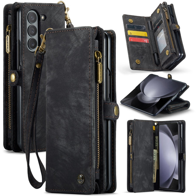 CaseMe 008 Multifunctional Zipper Wallet Phone Leather Case, For Samsung Galaxy Z Fold5