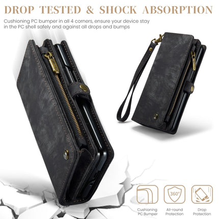 CaseMe 008 Multifunctional Zipper Wallet Phone Leather Case, For Samsung Galaxy Z Fold5