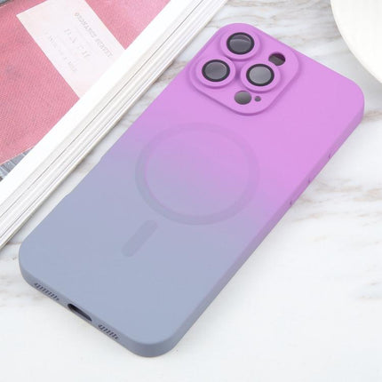 Liquid TPU Silicone Gradient MagSafe Phone Case, For iPhone 17e / 16e, For iPhone 17 Pro Max, For iPhone 17 Pro, For iPhone 17
