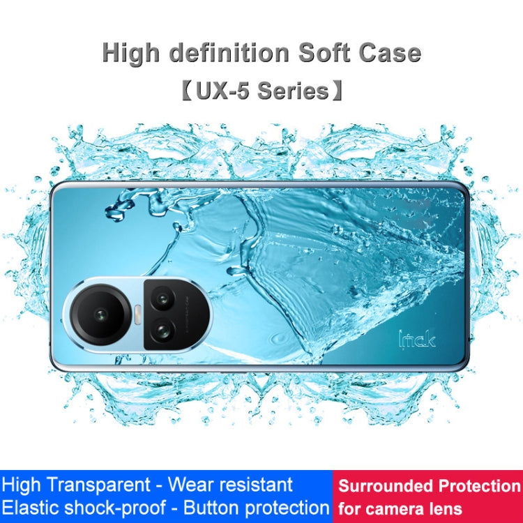 IMAK UX-5 Series Transparent TPU Phone Case, For OPPO Reno10 5G Global, For OPPO Reno10 Pro 5G Global, For OPPO Reno10 Pro+ 5G Global