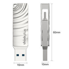 Lenovo Thinkplus MU232 USB 3.2 + USB-C / Type-C Dual Head Flash Drive, 32GB, 64GB, 128GB, 256GB