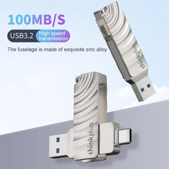 Lenovo Thinkplus MU232 USB 3.2 + USB-C / Type-C Dual Head Flash Drive, 32GB, 64GB, 128GB, 256GB