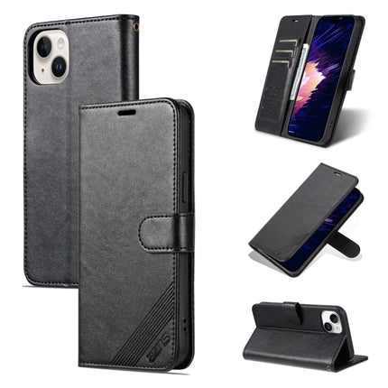 AZNS Sheepskin Texture Flip Leather Phone Case, For iPhone 16 Pro, For iPhone 15 Pro Max, For iPhone 15 Pro, For iPhone 15 Plus, For iPhone 15