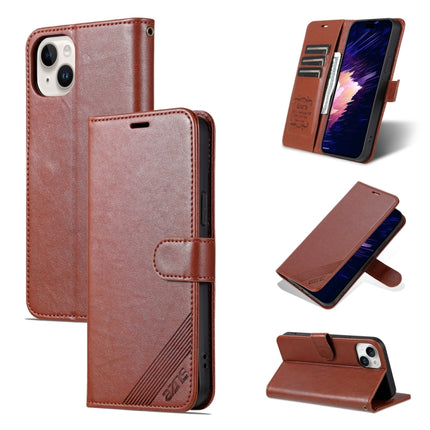 AZNS Sheepskin Texture Flip Leather Phone Case, For iPhone 15 Pro, For iPhone 15 Plus, For iPhone 15