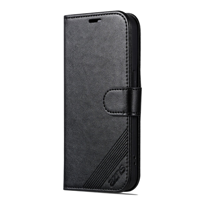 AZNS Sheepskin Texture Flip Leather Phone Case, For iPhone 16 Pro, For iPhone 15 Pro Max, For iPhone 15 Pro, For iPhone 15 Plus, For iPhone 15