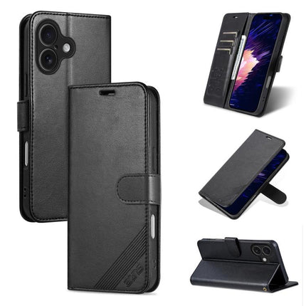 AZNS Sheepskin Texture Flip Leather Phone Case, For iPhone 17 Pro Max, For iPhone 17 Pro, For iPhone 17, For iPhone Air, For iPhone 16e, For iPhone 16 Pro Max, For iPhone 16 Pro, For iPhone 15 Pro Max