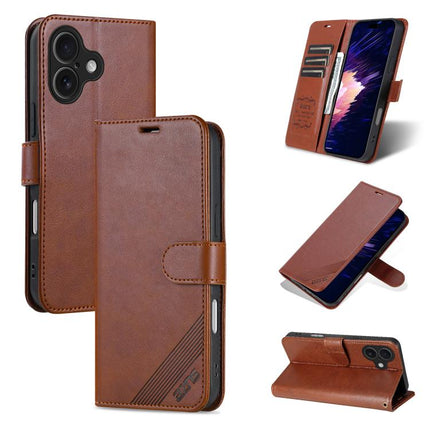 AZNS Sheepskin Texture Flip Leather Phone Case, For iPhone 17 Pro Max, For iPhone 17 Pro, For iPhone 17, For iPhone Air, For iPhone 16e, For iPhone 16 Pro Max, For iPhone 16 Pro, For iPhone 15 Pro Max