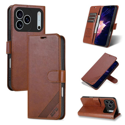 AZNS Sheepskin Texture Flip Leather Phone Case, For iPhone 18 Pro, For iPhone 18 Pro Max, For iPhone 17e / 16e, For iPhone 17 Pro Max, For iPhone 17 Pro, For iPhone 17, For iPhone Air, For iPhone 16 Pro Max
