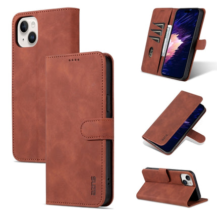 AZNS Skin Feel Calf Texture Flip Leather Phone Case, For iPhone 15 Pro, For iPhone 15 Plus, For iPhone 15