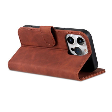 AZNS Skin Feel Calf Texture Flip Leather Phone Case, For iPhone 15 Pro, For iPhone 15 Plus, For iPhone 15
