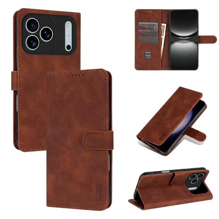 AZNS Skin Feel Calf Texture Flip Leather Phone Case, For iPhone 18 Pro, For iPhone 18 Pro Max, For iPhone 17e / 16e, For iPhone 17 Pro Max