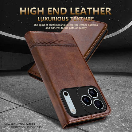 AZNS Magnetic Calf Texture Flip Leather Phone Case, For iPhone 17 Pro, For iPhone 17, For iPhone Air, For iPhone 16 Pro Max
