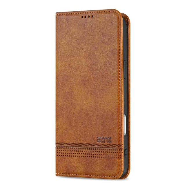 AZNS Magnetic Calf Texture Flip Leather Phone Case, For iPhone 18 Pro, For iPhone 18 Pro Max, For iPhone 17e / 16e, For iPhone 17 Pro Max