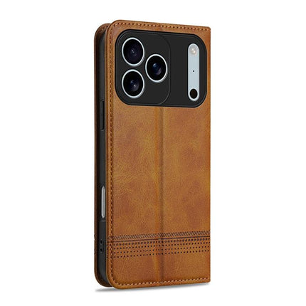 AZNS Magnetic Calf Texture Flip Leather Phone Case, For iPhone 18 Pro, For iPhone 18 Pro Max, For iPhone 17e / 16e, For iPhone 17 Pro Max
