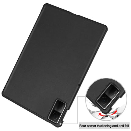 Custer Pure Color 3-Fold Holder Leather Tablet Case, For Xiaomi Redmi Pad SE