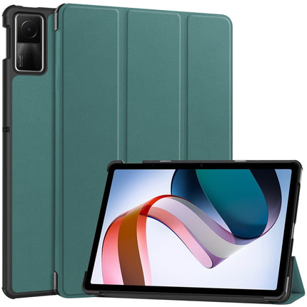 Custer Pure Color 3-Fold Holder Leather Tablet Case, For Xiaomi Redmi Pad SE