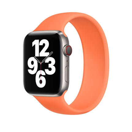 For Apple Watch Series 5 & 4 40mm / 3 & 2 & 1 38mm Solid Color Elastic Silicone Replacement Wrist Strap Watchband, Size:S 130mm, S 130mm, M 143mm