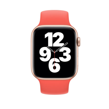 For Apple Watch Series 5 & 4 40mm / 3 & 2 & 1 38mm Solid Color Elastic Silicone Replacement Wrist Strap Watchband, Size:S 130mm, S 130mm, M 143mm
