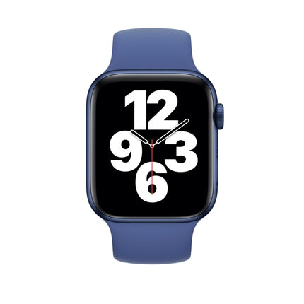 For Apple Watch Series 8&7 41mm / SE 2&6&SE&5&4 40mm / 3&2&1 38mm Solid Color Elastic Silicone Watch Band, Size:L 156mm, Size:L 156mm
