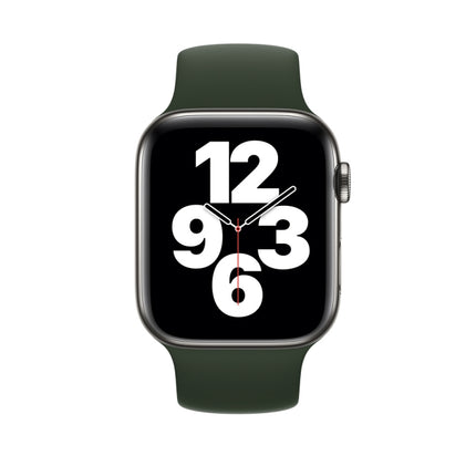 For Apple Watch Series 5 & 4 44mm / 3 & 2 & 1 42mm Solid Color Elastic Silicone Replacement Wrist Strap Watchband, Size:S 130mm, S 130mm, Size:M 143mm, M 143mm