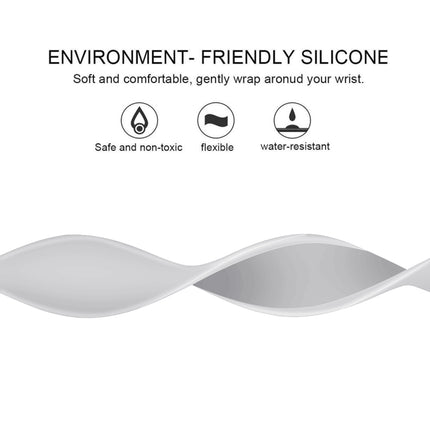 For Apple Watch Series 5 & 4 44mm / 3 & 2 & 1 42mm Solid Color Elastic Silicone Replacement Wrist Strap Watchband, L 156mm, Size:L 156mm
