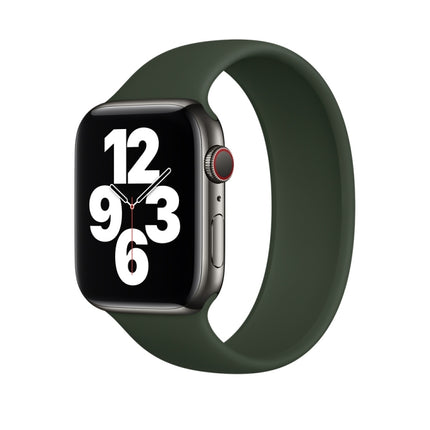 For Apple Watch Series 5 & 4 44mm / 3 & 2 & 1 42mm Solid Color Elastic Silicone Replacement Wrist Strap Watchband, L 156mm, Size:L 156mm