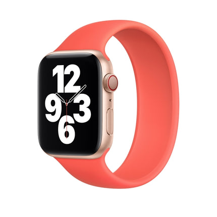For Apple Watch Series 5 & 4 44mm / 3 & 2 & 1 42mm Solid Color Elastic Silicone Replacement Wrist Strap Watchband, L 156mm, Size:L 156mm
