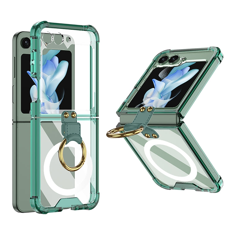 GKK MagSafe Airbag Hinge Shockproof Phone Case with Ring Holder, For Samsung Galaxy Z Flip6 / Flip7 FE, For Samsung Galaxy Z Flip5