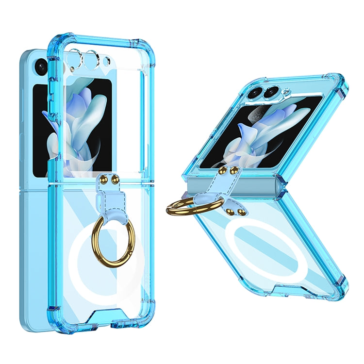 GKK MagSafe Airbag Hinge Shockproof Phone Case with Ring Holder, For Samsung Galaxy Z Flip6 / Flip7 FE, For Samsung Galaxy Z Flip5