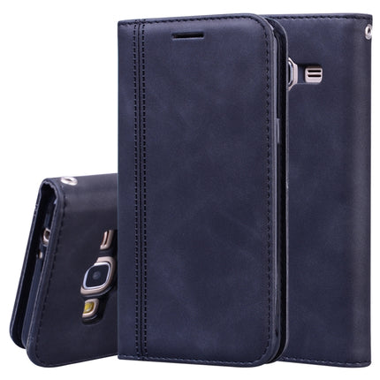 Frosted Business Magnetic Horizontal Flip PU Leather Case with Holder & Card Slot & Lanyard, For Samsung Galaxy J3 (2016), For Samsung Galaxy J3 / J330  (EU), For Samsung Galaxy J5 (2016) / J510, For Samsung Galaxy J5 / J530 (EU)