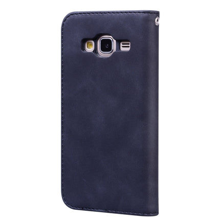 Frosted Business Magnetic Horizontal Flip PU Leather Case with Holder & Card Slot & Lanyard, For Samsung Galaxy J3 (2016), For Samsung Galaxy J3 / J330  (EU), For Samsung Galaxy J5 (2016) / J510, For Samsung Galaxy J5 / J530 (EU)
