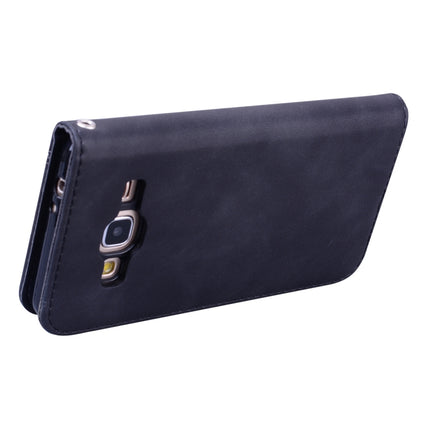 Frosted Business Magnetic Horizontal Flip PU Leather Case with Holder & Card Slot & Lanyard, For Samsung Galaxy J3 (2016), For Samsung Galaxy J3 / J330  (EU), For Samsung Galaxy J5 (2016) / J510, For Samsung Galaxy J5 / J530 (EU)