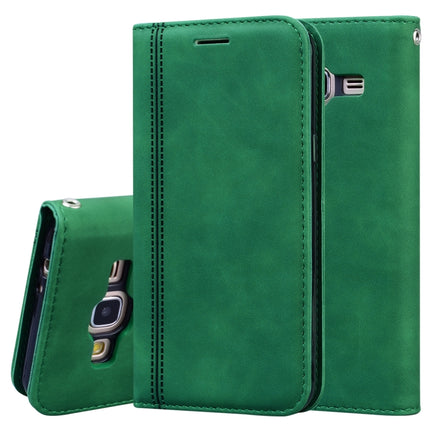Frosted Business Magnetic Horizontal Flip PU Leather Case with Holder & Card Slot & Lanyard, For Samsung Galaxy J3 (2016), For Samsung Galaxy J3 / J330  (EU), For Samsung Galaxy J5 (2016) / J510, For Samsung Galaxy J5 / J530 (EU)