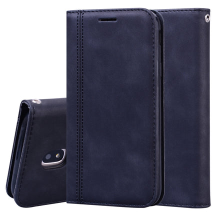 Frosted Business Magnetic Horizontal Flip PU Leather Case with Holder & Card Slot & Lanyard, For Samsung Galaxy J3 (2016), For Samsung Galaxy J3 / J330  (EU), For Samsung Galaxy J5 (2016) / J510, For Samsung Galaxy J5 / J530 (EU)