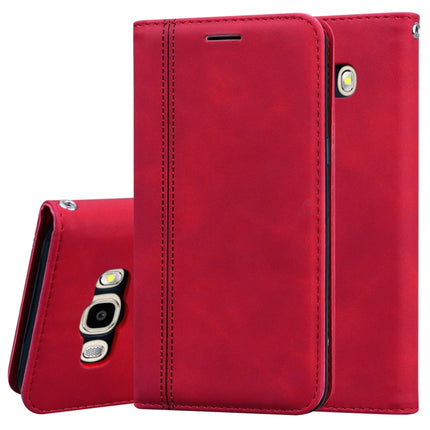 Frosted Business Magnetic Horizontal Flip PU Leather Case with Holder & Card Slot & Lanyard, For Samsung Galaxy J3 (2016), For Samsung Galaxy J3 / J330  (EU), For Samsung Galaxy J5 (2016) / J510, For Samsung Galaxy J5 / J530 (EU)