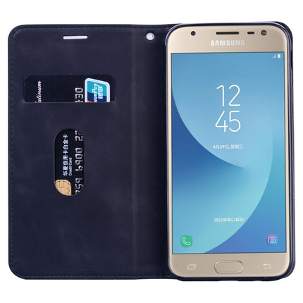 Frosted Business Magnetic Horizontal Flip PU Leather Case with Holder & Card Slot & Lanyard, For Samsung Galaxy J7 / J730 (EU), For Samsung Galaxy J4 Plus (2018), For Samsung Galaxy J6 Plus (2018)