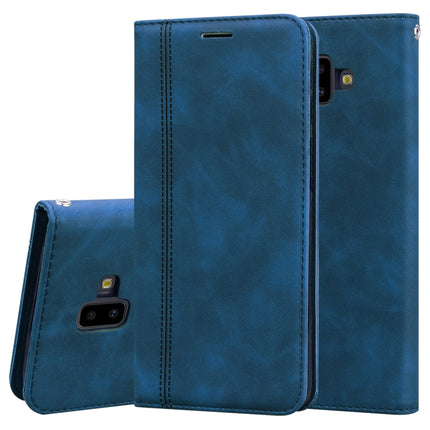 Frosted Business Magnetic Horizontal Flip PU Leather Case with Holder & Card Slot & Lanyard, For Samsung Galaxy J7 / J730 (EU), For Samsung Galaxy J4 Plus (2018), For Samsung Galaxy J6 Plus (2018)