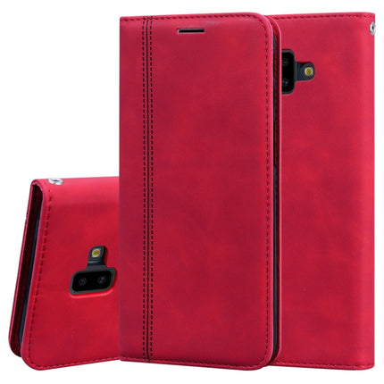 Frosted Business Magnetic Horizontal Flip PU Leather Case with Holder & Card Slot & Lanyard, For Samsung Galaxy J7 / J730 (EU), For Samsung Galaxy J4 Plus (2018), For Samsung Galaxy J6 Plus (2018)