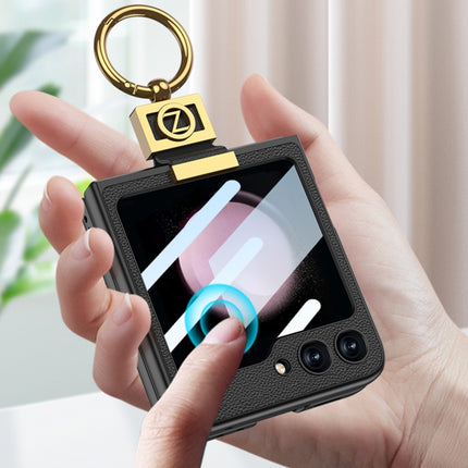 GKK Ultra-thin Z Ring Holder Leather Phone Case, For Samsung Galaxy Z Flip5