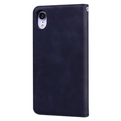 Frosted Business Magnetic Horizontal Flip PU Leather Case with Holder & Card Slot & Lanyard, For iPhone XR, For iPhone XS Max