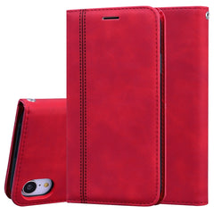 Frosted Business Magnetic Horizontal Flip PU Leather Case with Holder & Card Slot & Lanyard, For iPhone XR, For iPhone XS Max