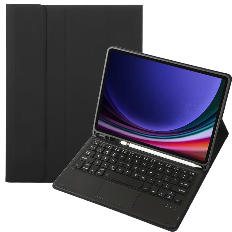 A710B-A Candy Color TPU Touch Bluetooth Keyboard Leather Tablet Case with Pen Holder
