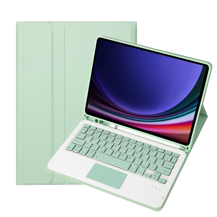A710B-A Candy Color TPU Touch Bluetooth Keyboard Leather Tablet Case with Pen Holder