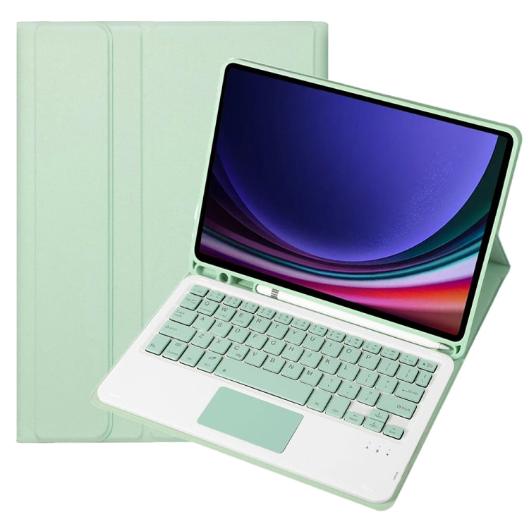 A710B-A Candy Color TPU Touch Bluetooth Keyboard Leather Tablet Case with Pen Holder